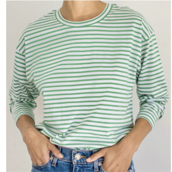 AYR The French Fry Shirt Green Stripe - Picture 1 of 4
